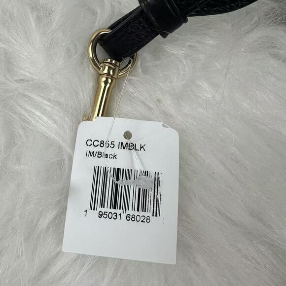 COACH Leather Strap In Gold/Black CC855 NWT - Picture 6 of 6